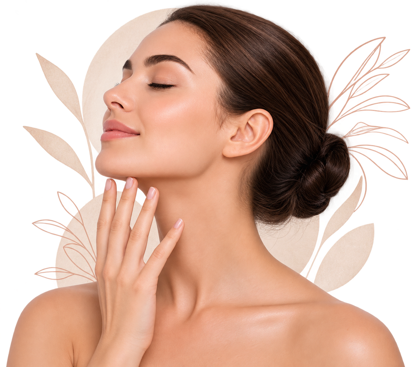 Mujer con piel saludable, luminosa y de aspecto natural